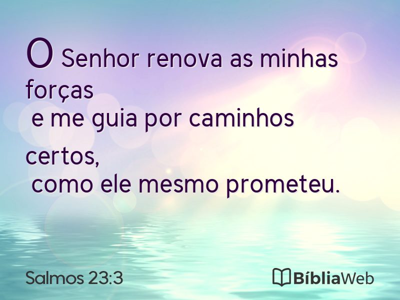 Salmos 23:3 em imagem para compartilhar