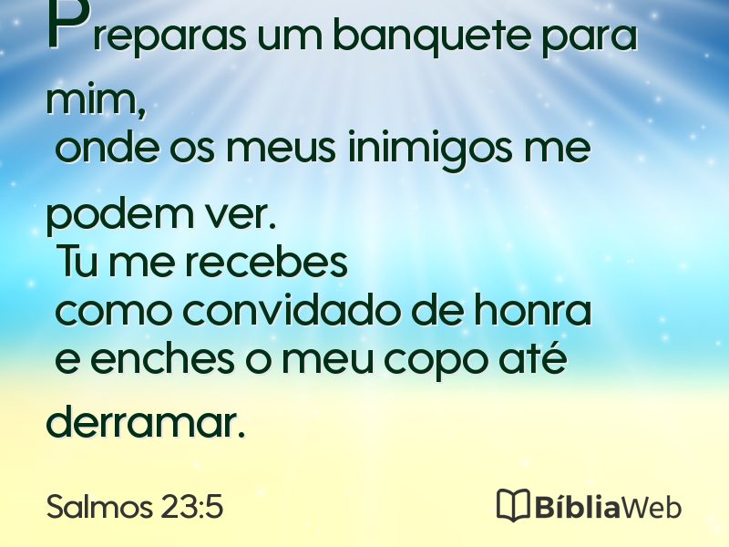 Salmos 23:5 em imagem para compartilhar