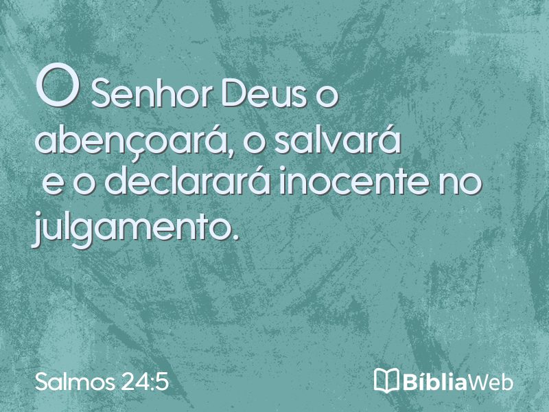 Salmos 24:5 em imagem para compartilhar