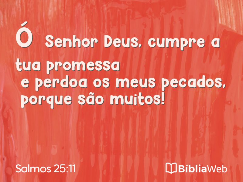 Salmos 25:11 em imagem para compartilhar