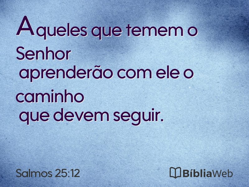 Salmos 25:12 em imagem para compartilhar