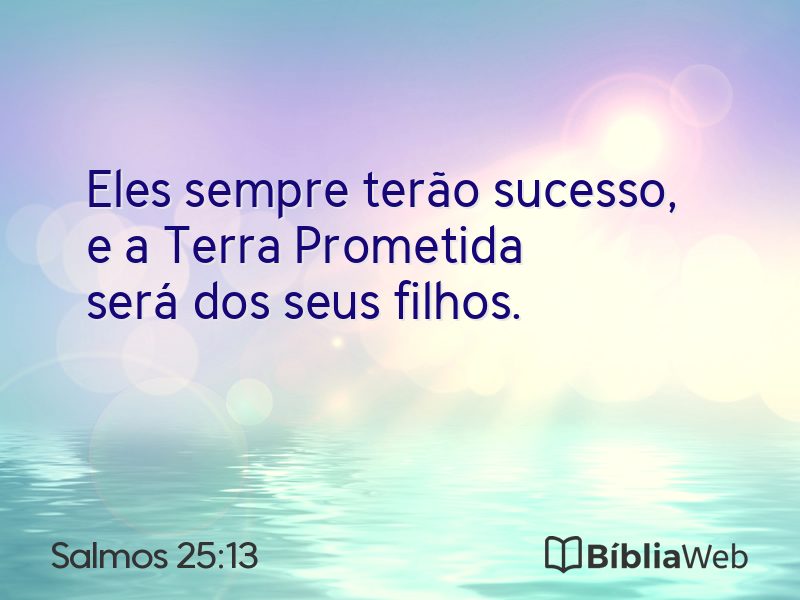 Salmos 25:13 em imagem para compartilhar