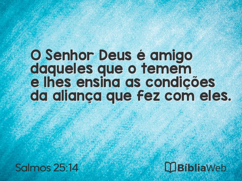 Salmos 25:14 em imagem para compartilhar