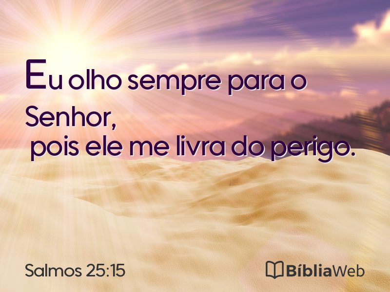 Salmos 25:15 em imagem para compartilhar
