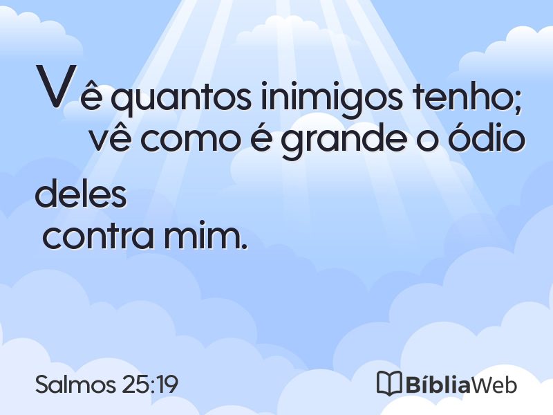 Salmos 25:19 em imagem para compartilhar