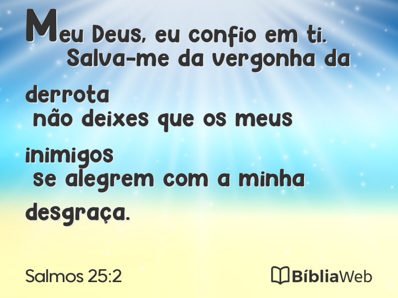 Salmos 25:2 em imagem para compartilhar