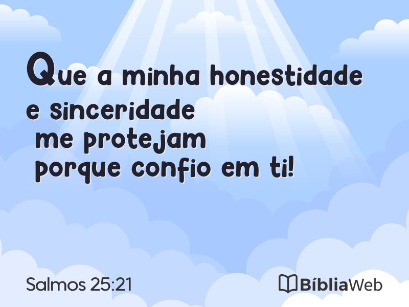 Salmos 25:21 em imagem para compartilhar