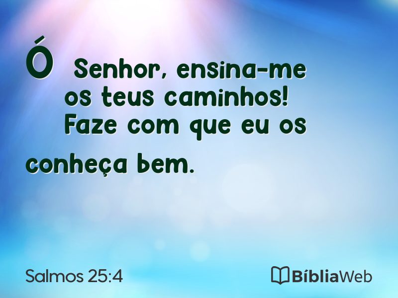 Salmos 25:4 em imagem para compartilhar