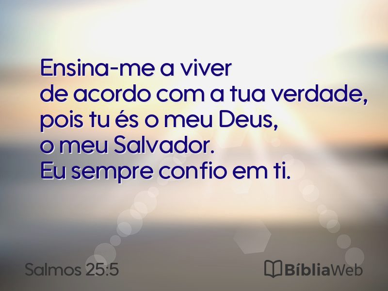 Salmos 25:5 em imagem para compartilhar