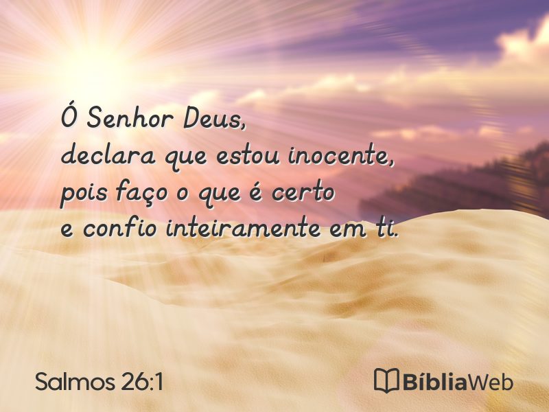 Salmos 26:1 em imagem para compartilhar