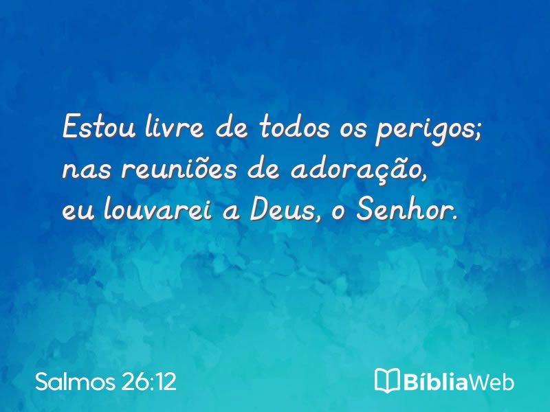 Salmos 26:12 em imagem para compartilhar