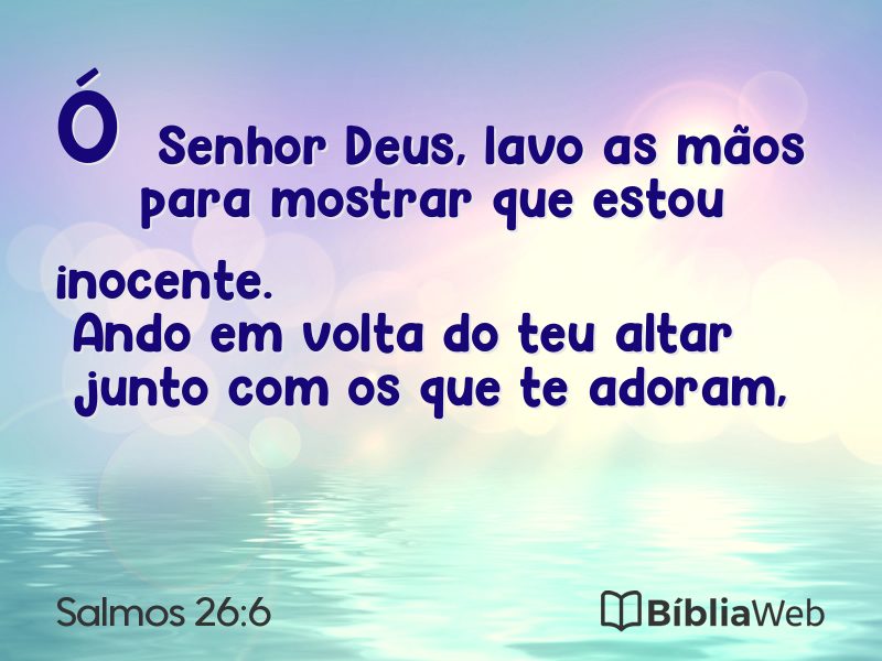 Salmos 26:6 em imagem para compartilhar