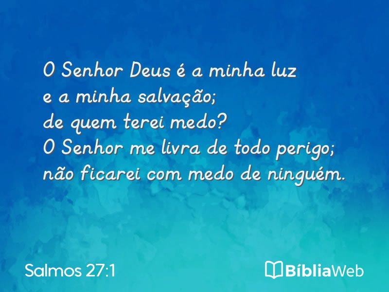 Salmos 27:1 em imagem para compartilhar