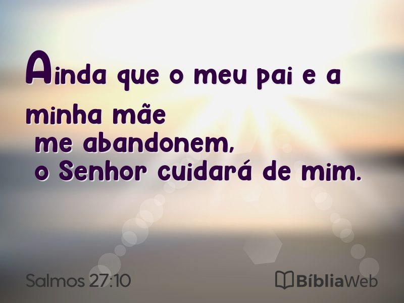 Salmos 27:10 em imagem para compartilhar