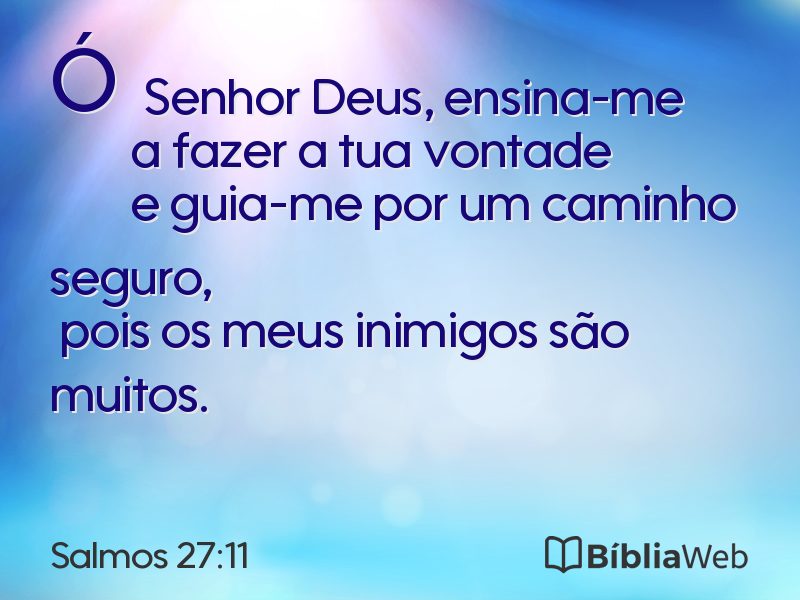 Salmos 27:11 em imagem para compartilhar