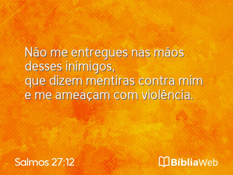 Salmos 27:12 em imagem para compartilhar