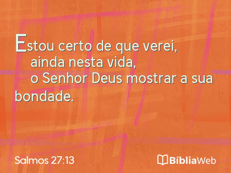 Salmos 27:13 em imagem para compartilhar