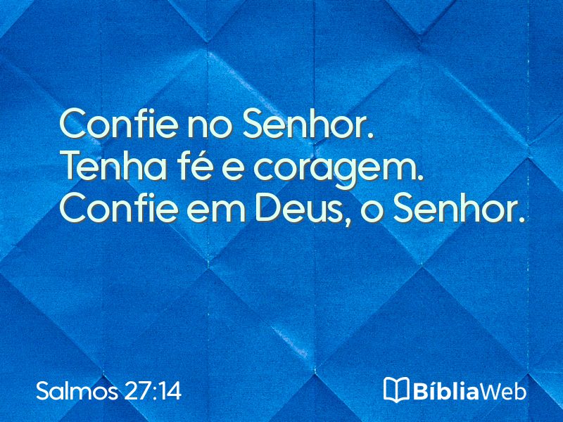 Salmos 27:14 em imagem para compartilhar
