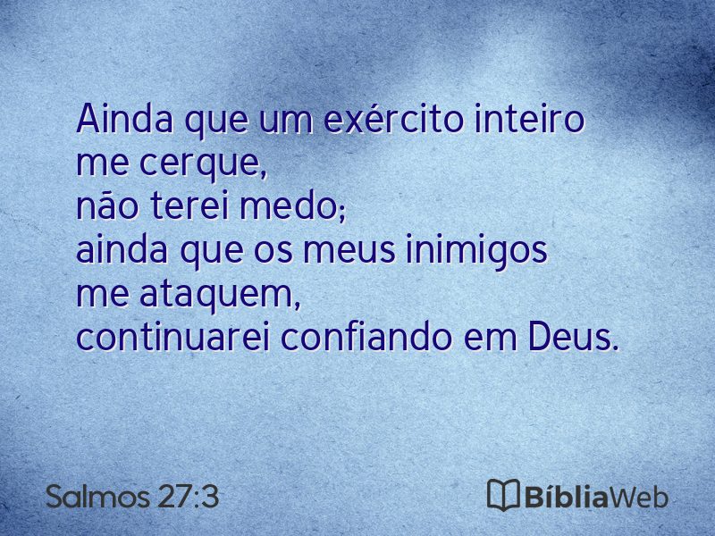 Salmos 27:3 em imagem para compartilhar