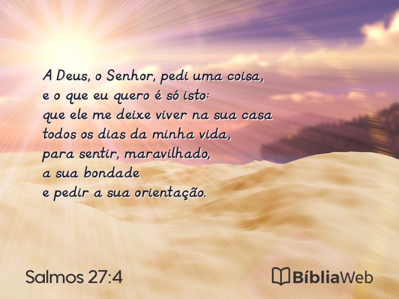 Salmos 27:4 em imagem para compartilhar
