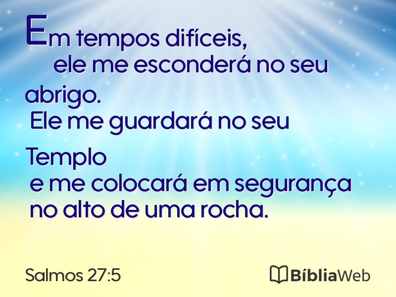 Salmos 27:5 em imagem para compartilhar