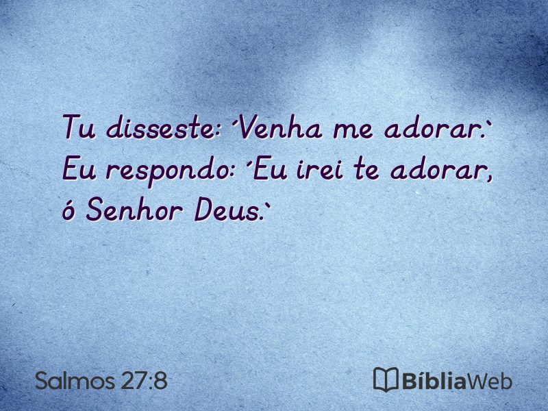 Salmos 27:8 em imagem para compartilhar