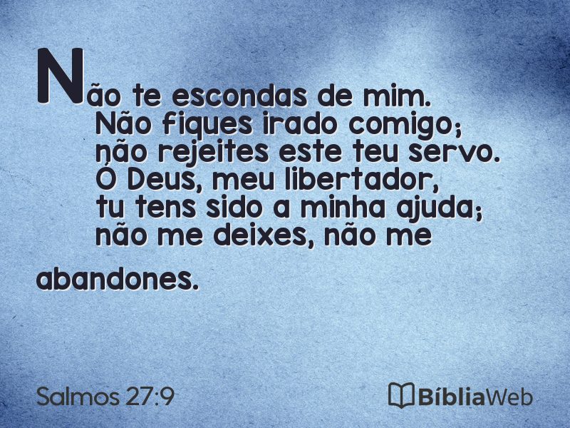 Salmos 27:9 em imagem para compartilhar