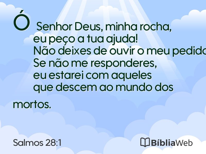 Salmos 28:1 em imagem para compartilhar