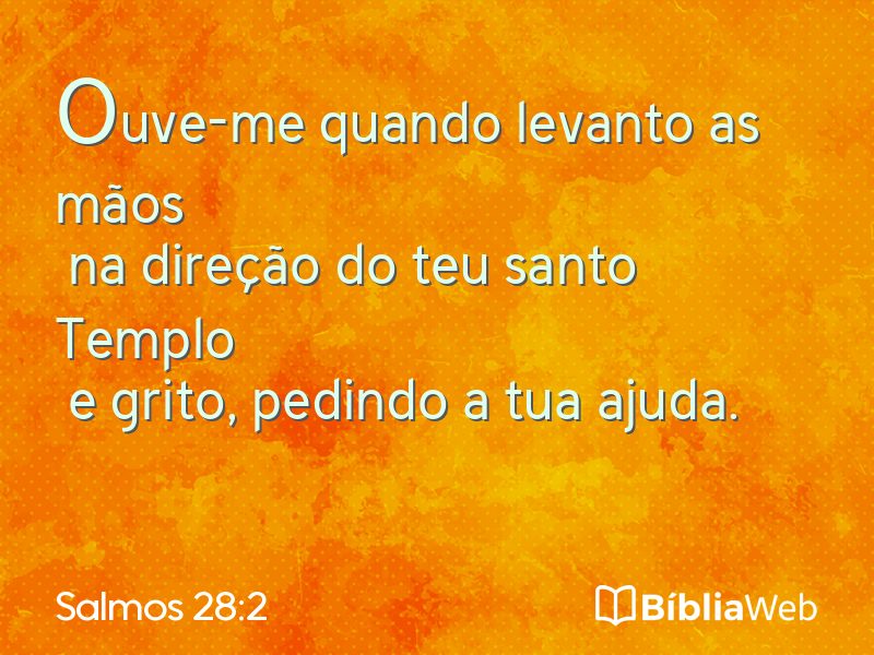 Salmos 28:2 em imagem para compartilhar