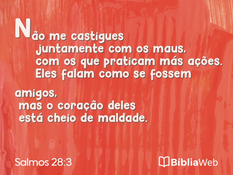 Salmos 28:3 em imagem para compartilhar