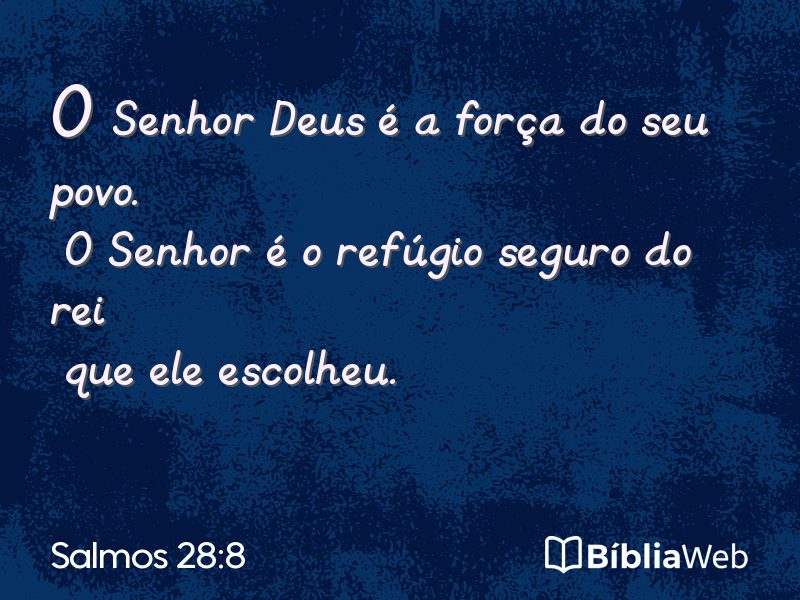 Salmos 28:8 em imagem para compartilhar