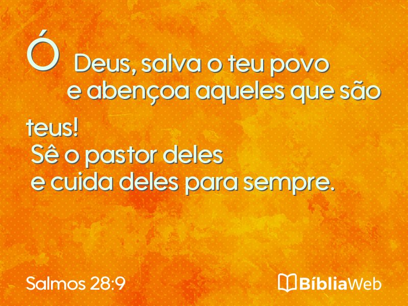 Salmos 28:9 em imagem para compartilhar