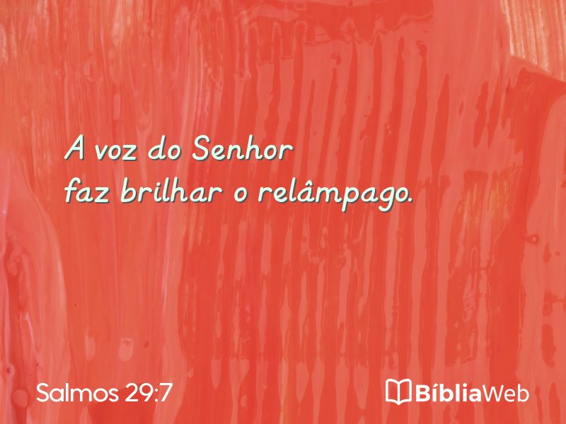 Salmos 29:7 em imagem para compartilhar