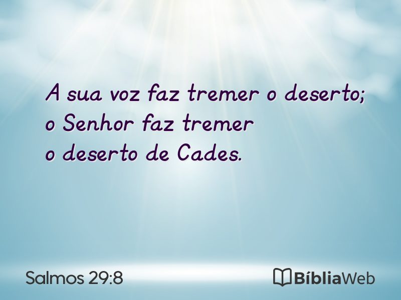 Salmos 29:8 em imagem para compartilhar