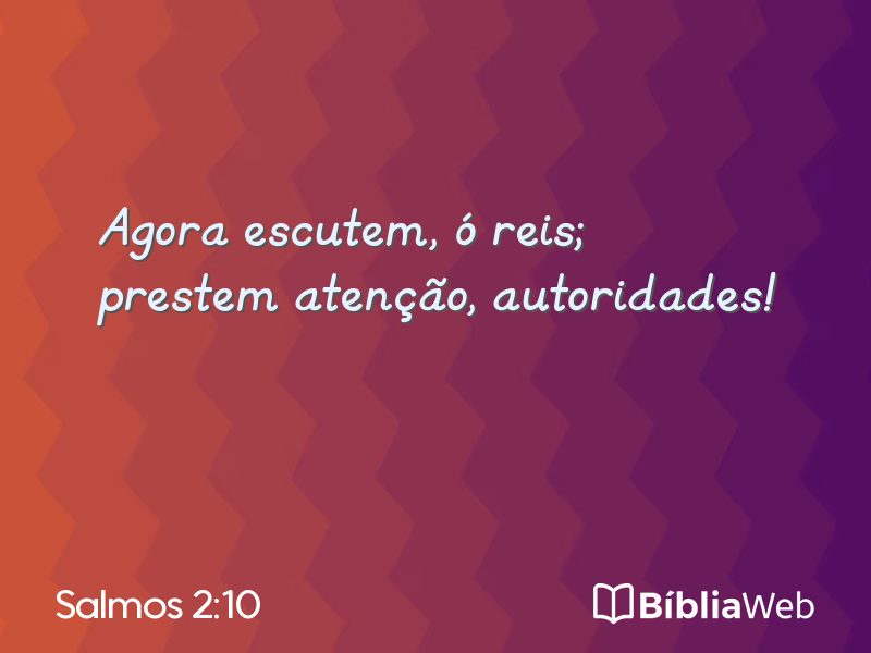 Salmos 2:10 em imagem para compartilhar