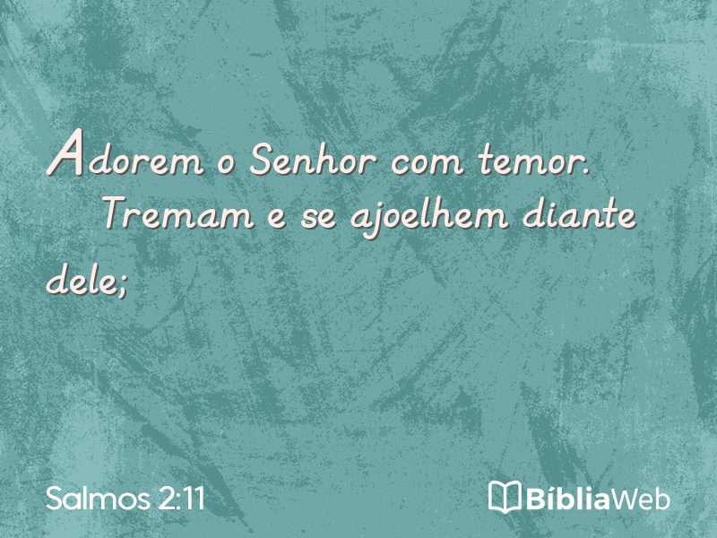 Salmos 2:11 em imagem para compartilhar