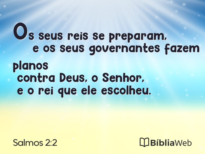 Salmos 2:2 em imagem para compartilhar