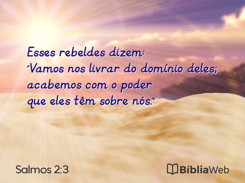 Salmos 2:3 em imagem para compartilhar
