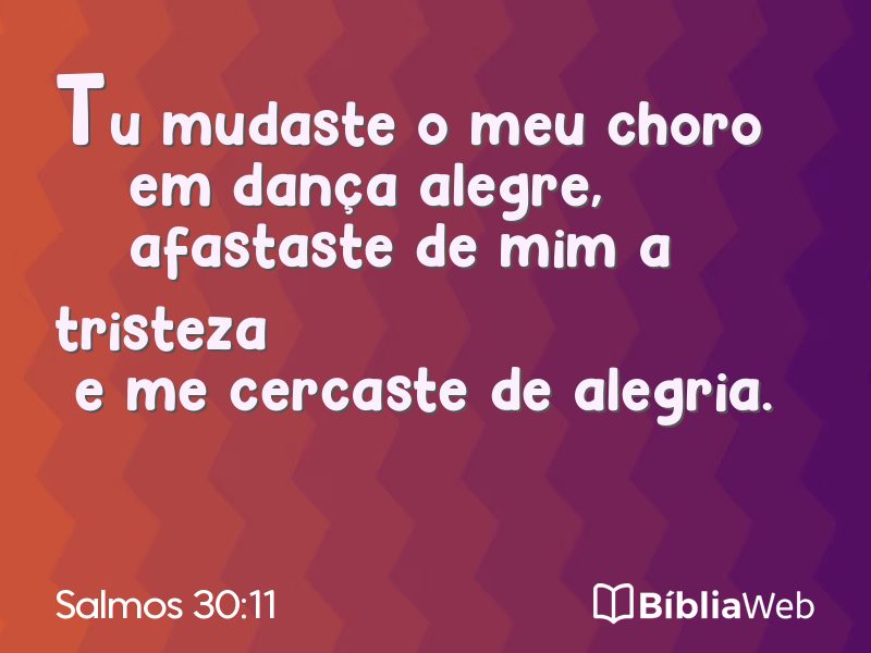 Salmos 30:11 em imagem para compartilhar