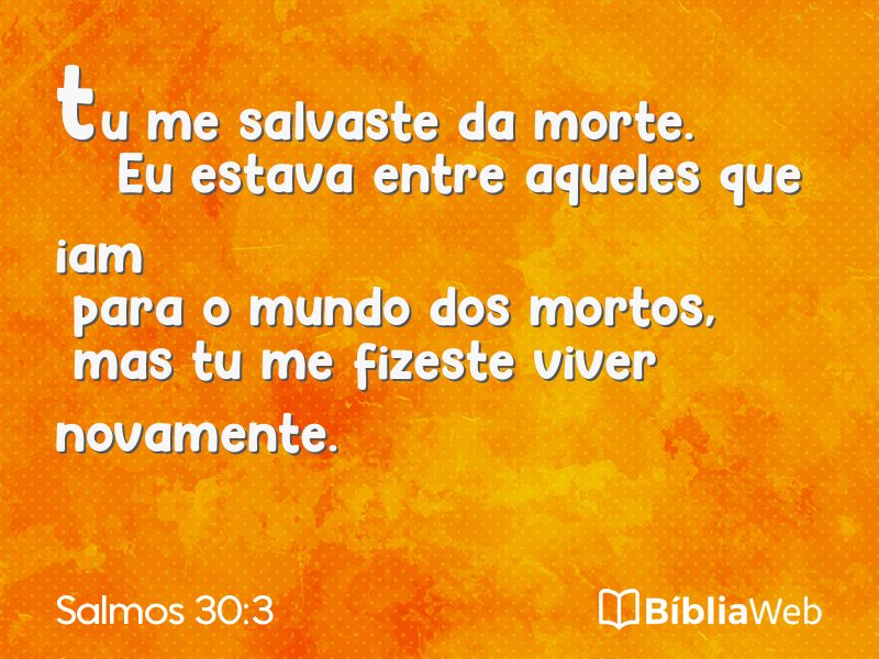 Salmos 30:3 em imagem para compartilhar