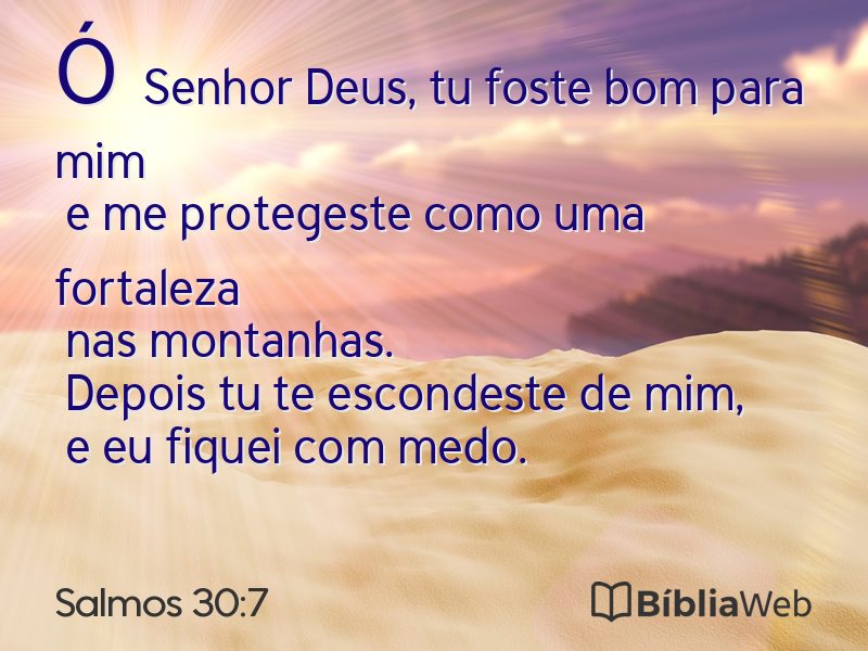 Salmos 30:7 em imagem para compartilhar