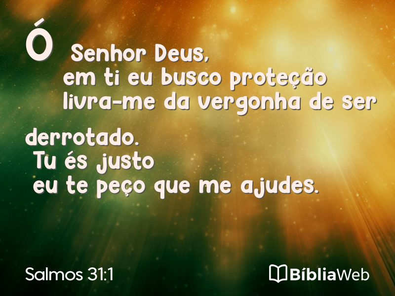 Salmos 31:1 em imagem para compartilhar