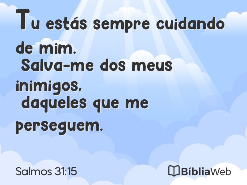 Salmos 31:15 em imagem para compartilhar