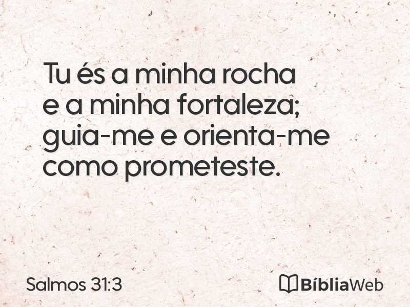 Salmos 31:3 em imagem para compartilhar