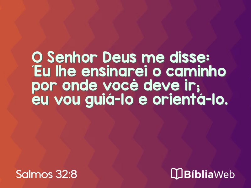Salmos 32:8 em imagem para compartilhar