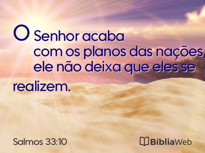Salmos 33:10 em imagem para compartilhar