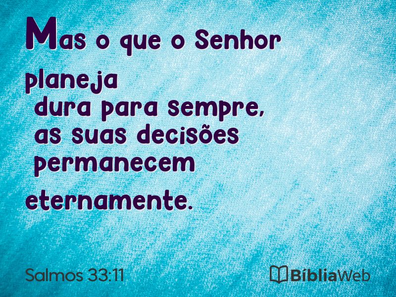 Salmos 33:11 em imagem para compartilhar