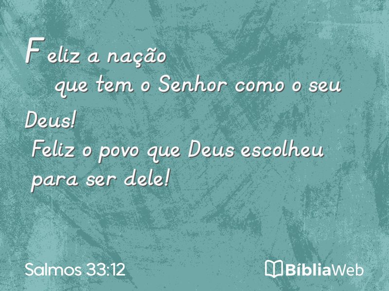 Salmos 33:12 em imagem para compartilhar
