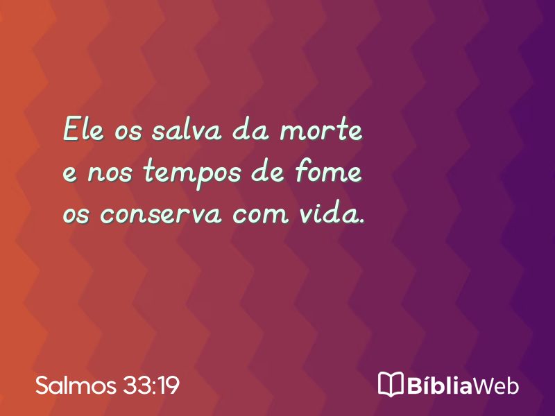 Salmos 33:19 em imagem para compartilhar