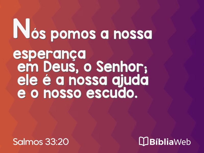 Salmos 33:20 em imagem para compartilhar